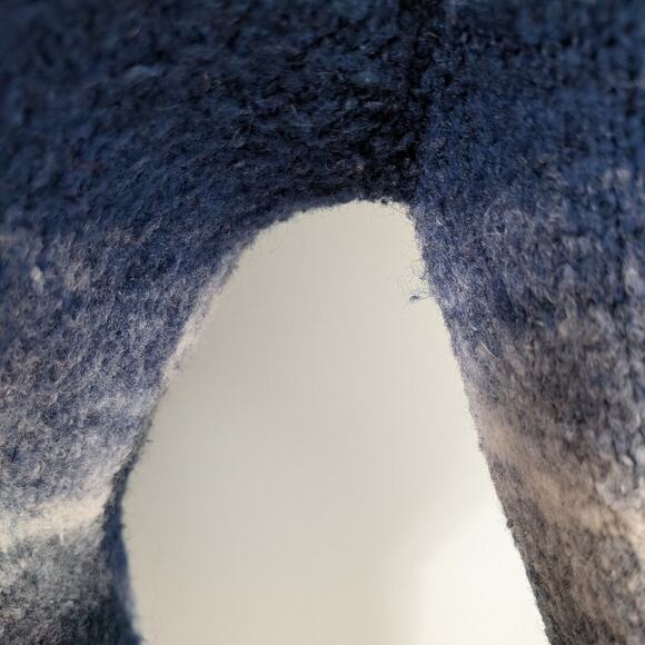 Energie V Neck Sweater L Blue Vintage Y2K Elena Bella Twilightcore Swan Stripe - Picture 10 of 11